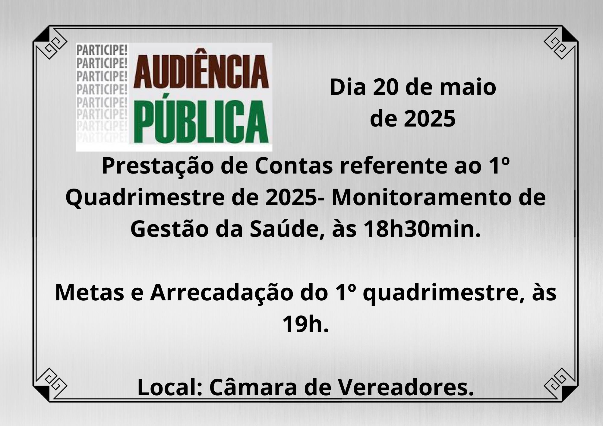 AUDIÊNCIA PÚBLICA