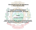 SESSÃO EXTRAORDINÁRIA - 03/02/2026