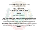 SESSÃO ORDINÁRIA - 07/04/2026 - 20 HORAS