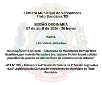 SESSÃO ORDINÁRIA - 07/04/2026 - 20 HORAS