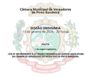SESSÃO ORDINÁRIA - 13/01/2026
