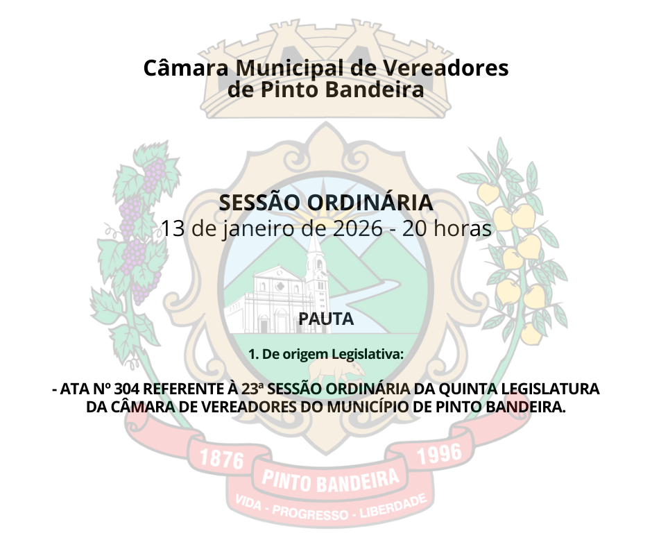 SESSÃO ORDINÁRIA - 13/01/2026