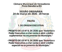 Sessão Ordinária - 24/03/2026 - 20 horas