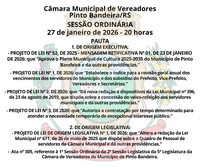 SESSÃO ORDINÁRIA - 27/01/2026